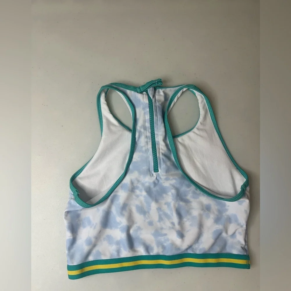 Andy & Evan Pineapple Sequin Racerback‎ Zip Swim Top Size 12